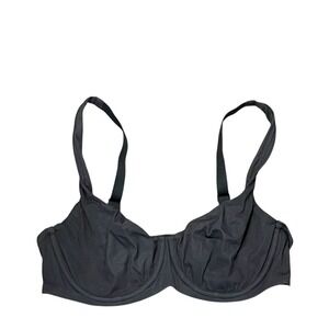 DOBREVA‎ Unpadded Bra Seamless Underwire Black Solid Black Smoothing Size 34C